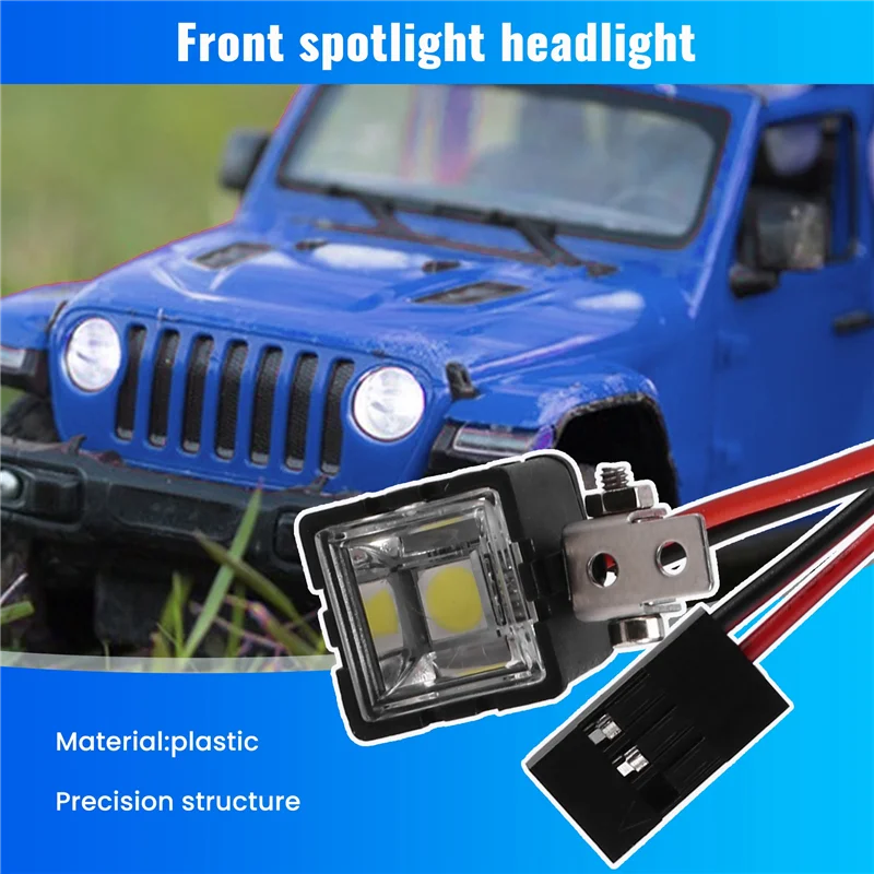 

A04F-RC Автомобильные светодиодные фары, прожектор для TRX4 TRX6 Axial SCX10 Wraith 1/10, радиоуправляемый гусеничный автомобиль, запчасти