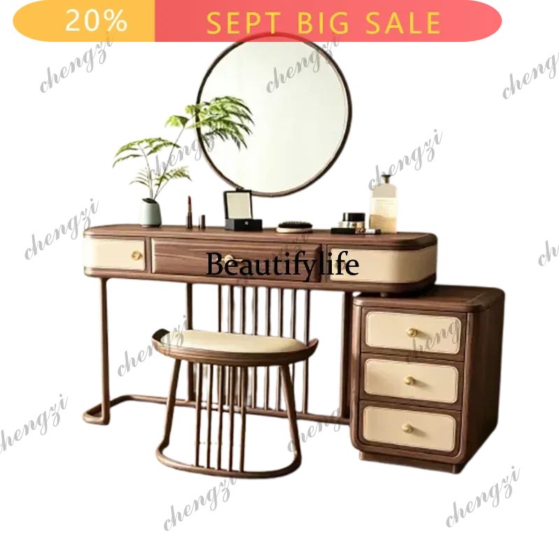 Chinese Traditional Vanity Table Vintage Design Elegant Aesthetic Vanity Table High Quality Classic Makyaj Masası Furniture H