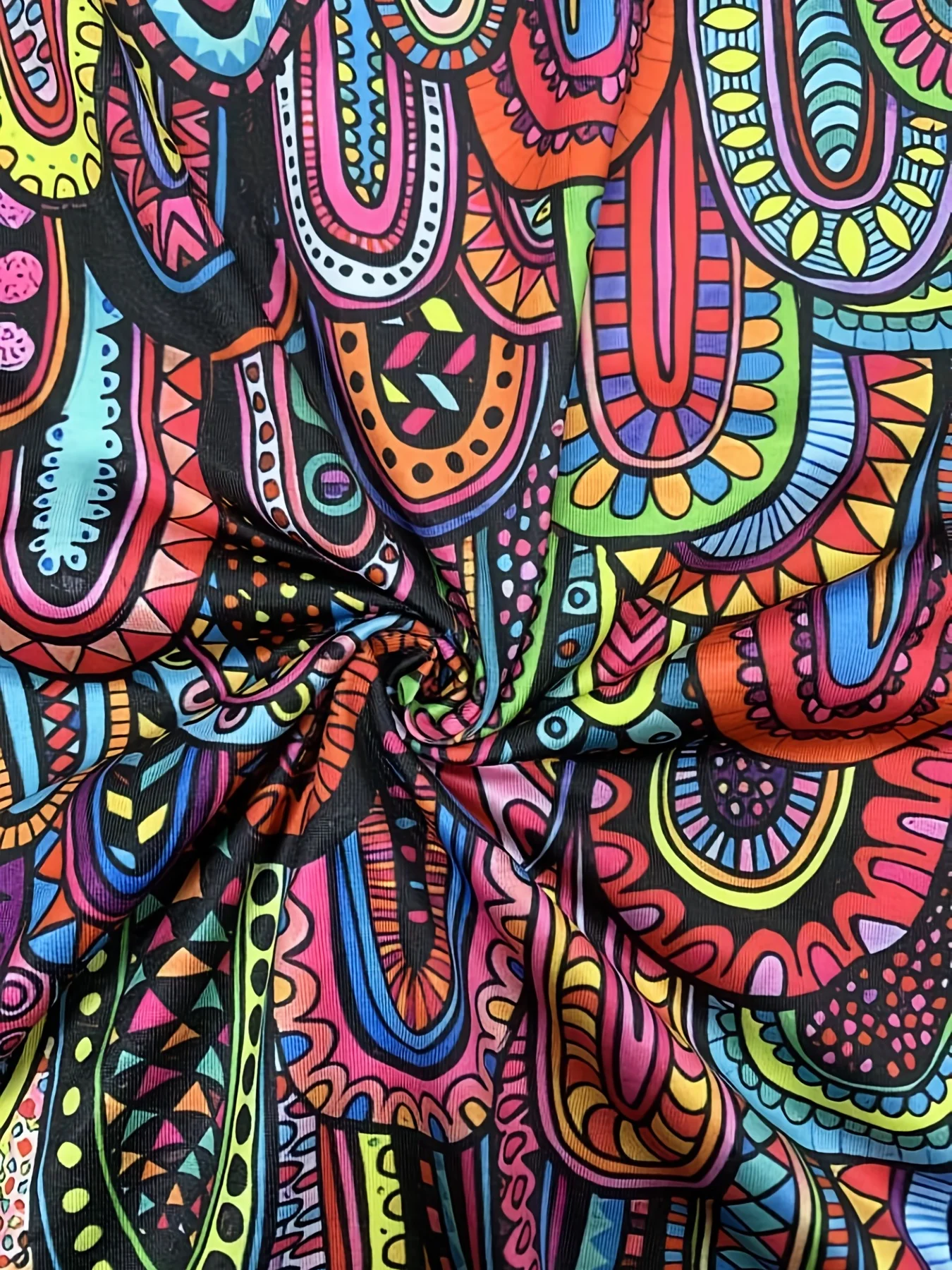 Graphic Print Wide Leg Jumpsuit Boho Sleeveless Jumpsuit For Spring & Summer Womens Clothing