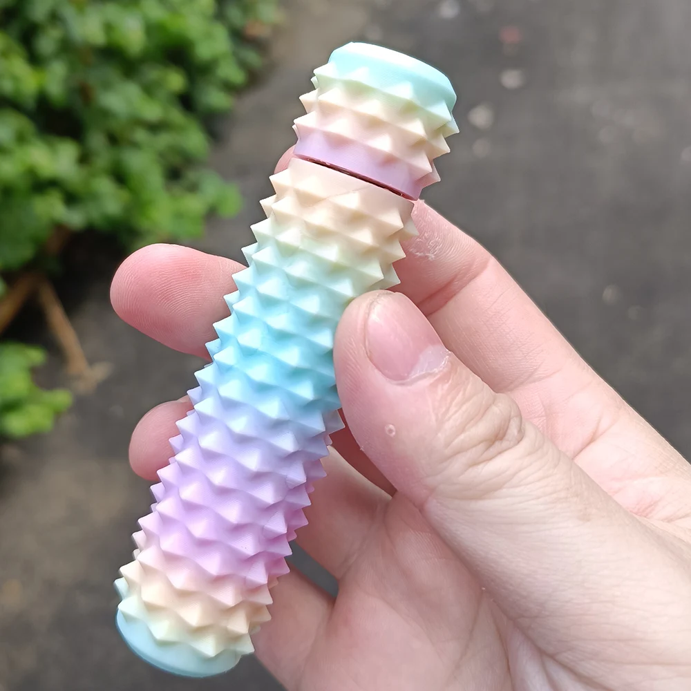 EDC Fidget Spinner Tingling لعبة الإصبع الحسية الكبار لعبة تخفيف التوتر ثلاثية الأبعاد مادة الطباعة قوس قزح اللون سبينر