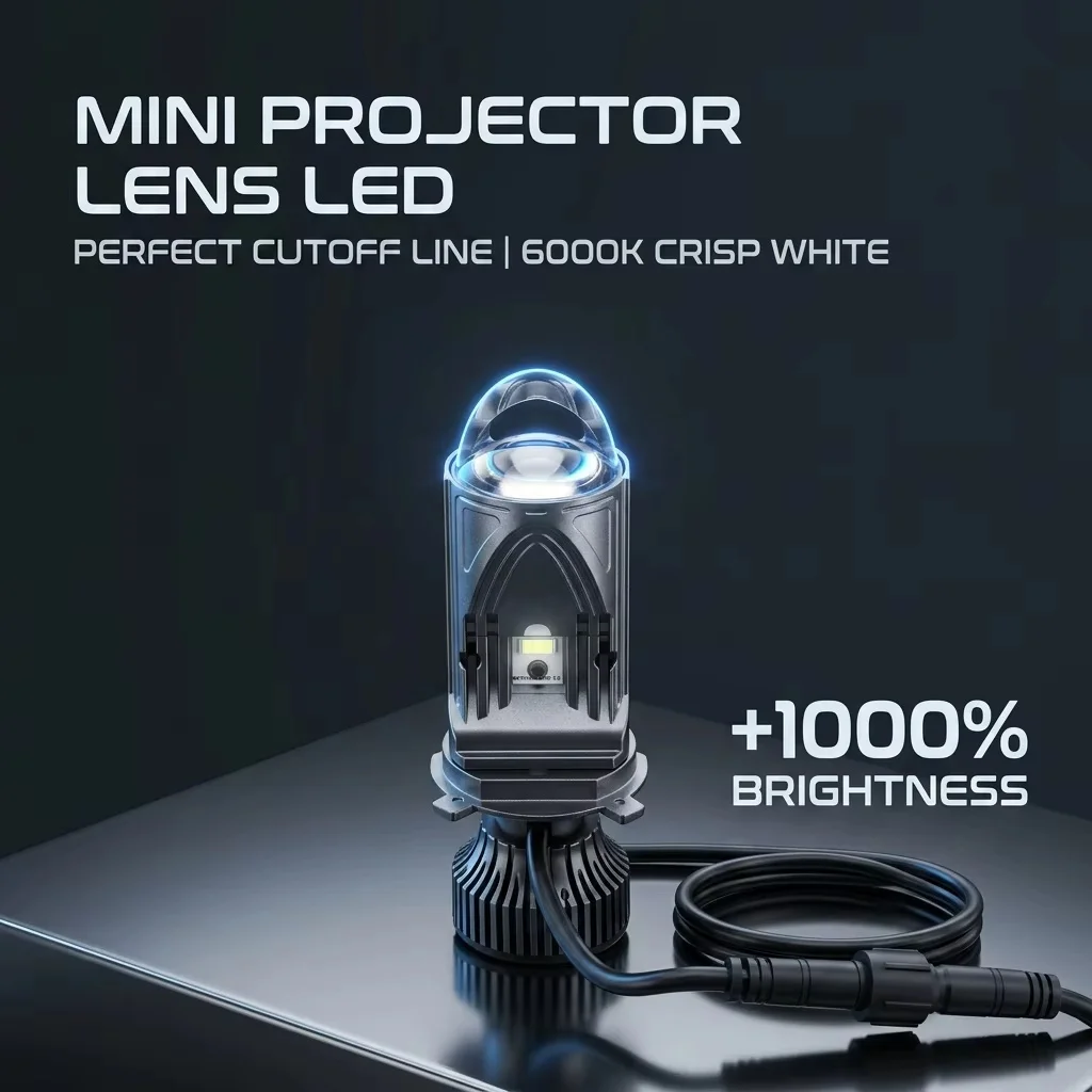 High-brightness H4 dedicated lens, ultra-bright high beam with focused light, high-luminance high-low beam integrated