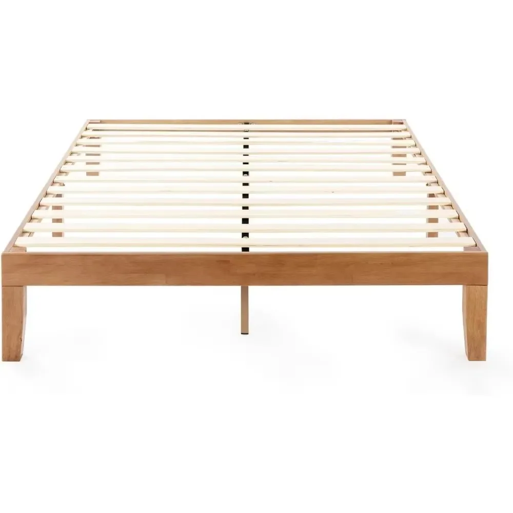 12 Inch Queen Size Bed frame with Wooden Slats, No Box Spring Needed, Easy Assembly, Queen Size Bed frame