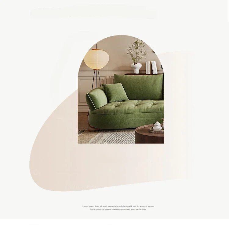 البساطة، الحديثة، النسيج المخملي الراقية، القماش الأخضر، غرفة المعيشة الرجعية، صف مستقيم المصمم أريكة ثلاثة أشخاص للصغار