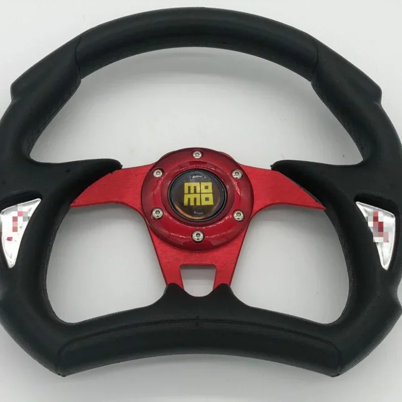 PVC sports car steering wheel 13-inch universal red / blue / yellow /black