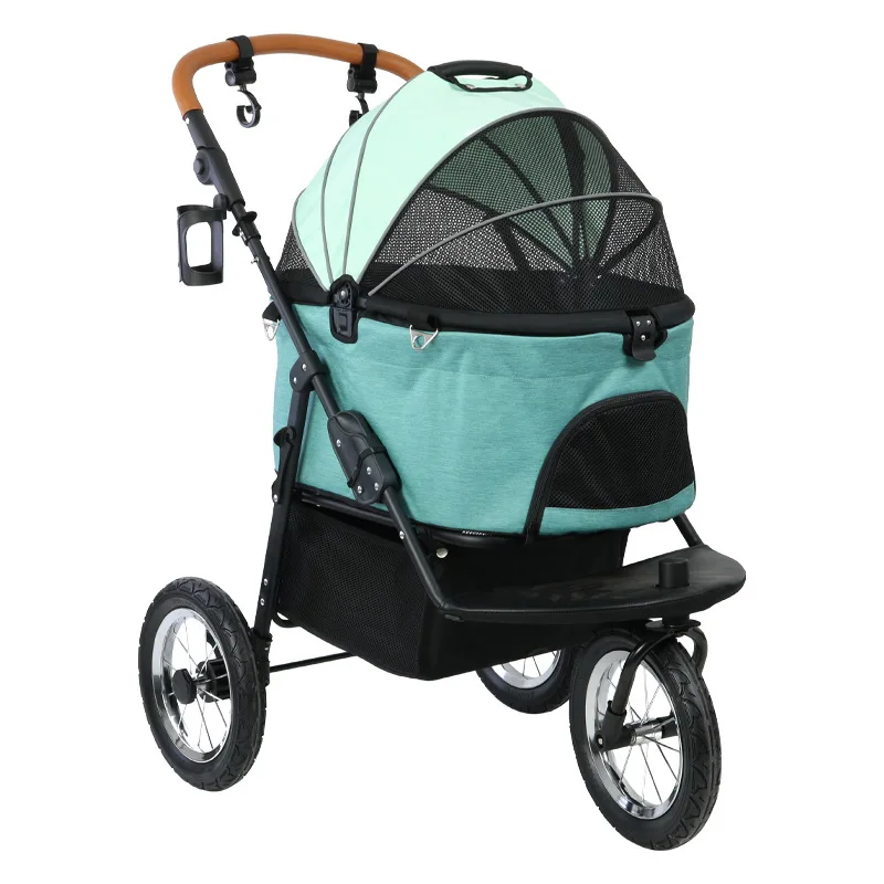 Detachable Pet Carrier and Stroller with Spacious Compartment - Ideal for Excursions with Your Furry Friend!