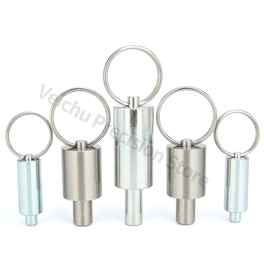 Vendas diretas da fábrica, vcn237, pino de localização de mola de anel de tração, tipo de anel de tração de pino de posição lisa, pino de tração de mola de estribo