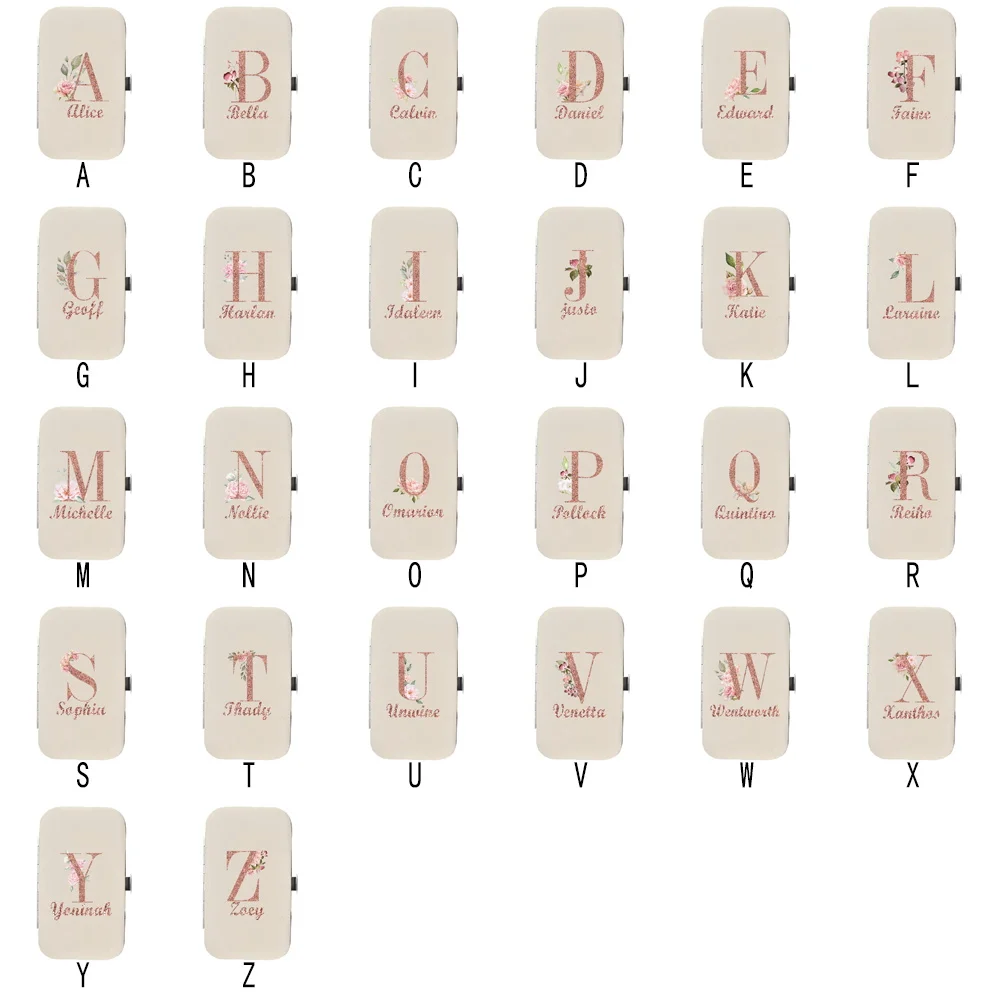 Nome personalizzato 7 pezzi Tagliaunghie professionali Set Kit manicure pedicure in acciaio inossidabile con custodia per organizer Uso domestico