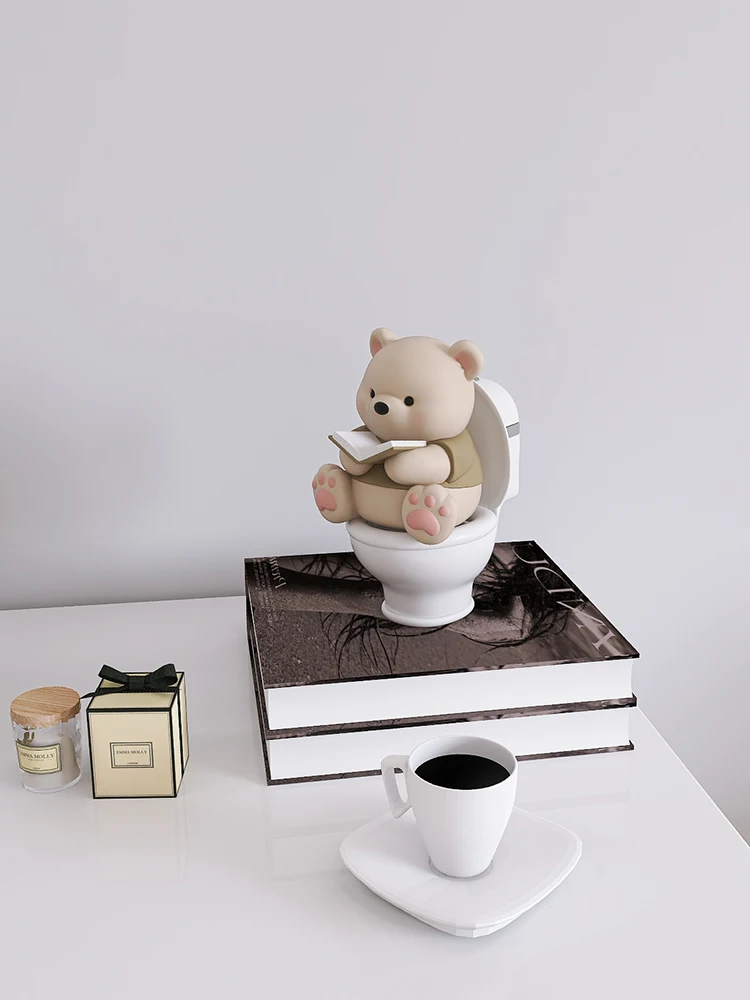 Home Decoration Little Bear Sculpture,Room Decor Desktop Ornaments Small Statue,Indoor Home Accessories Figurines,Birthday Gift