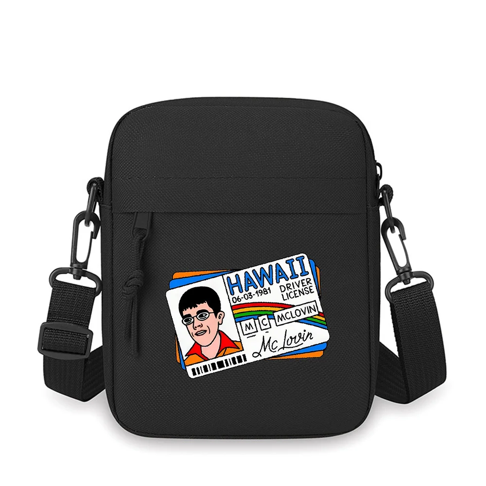 Hawaii Driver License McLovin Cartoon Men Crossbody Bag Single Shoulder Women Cartoon Anime Film Printing Design Unisex