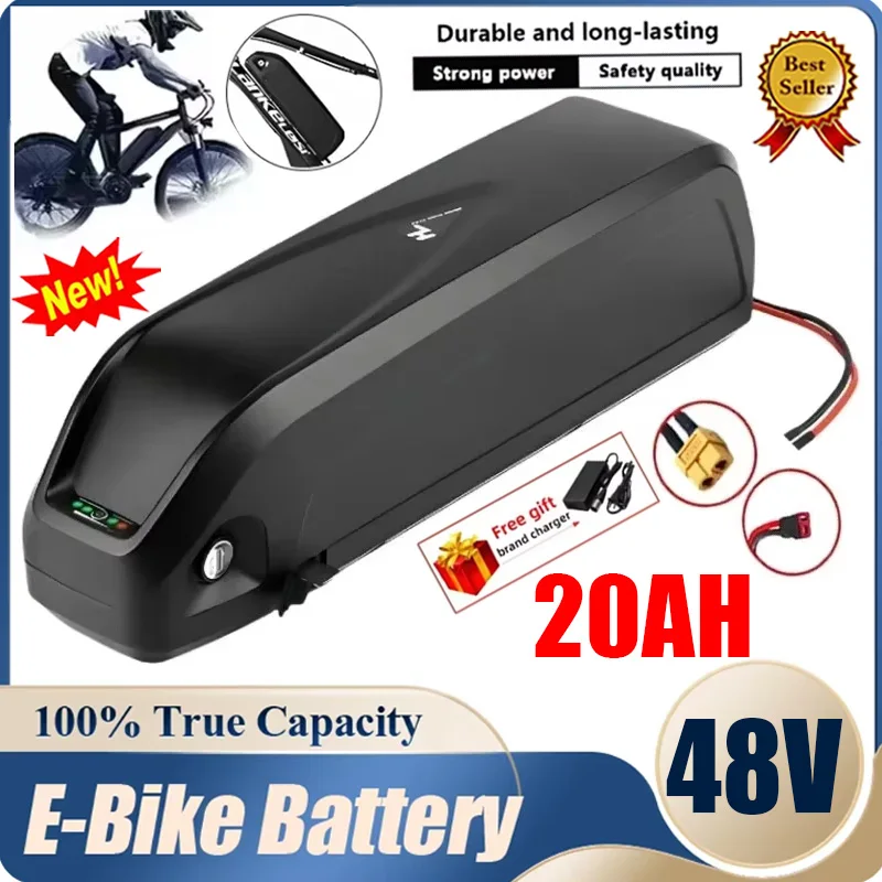 Original E-Bike Battery 48V Hailong 30A BMS Electric Bicycle Downtube Lithium Battery Pack for 250W 500W 750W 1000W Motor Kit