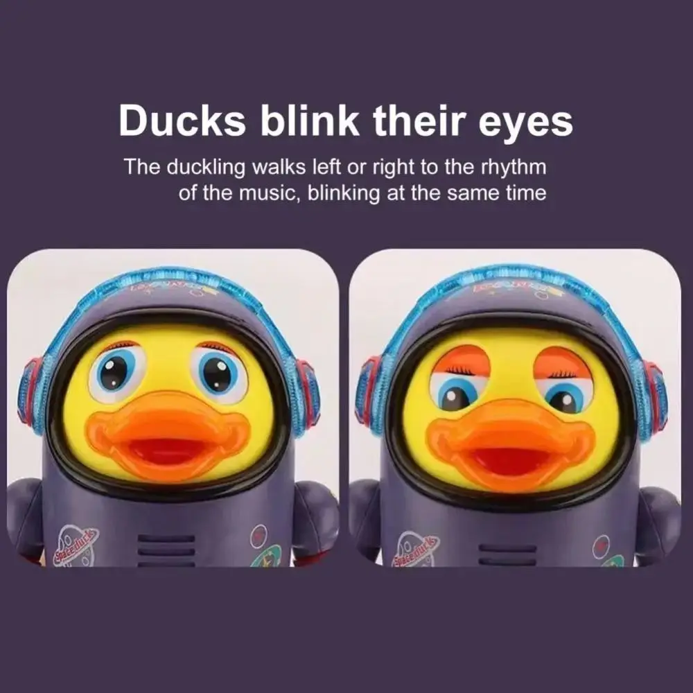 Pato de astronauta bailando de plástico, juguete con sonido y luz, baile eléctrico interactivo, pato espacial, decoración artesanal de baile oscilante