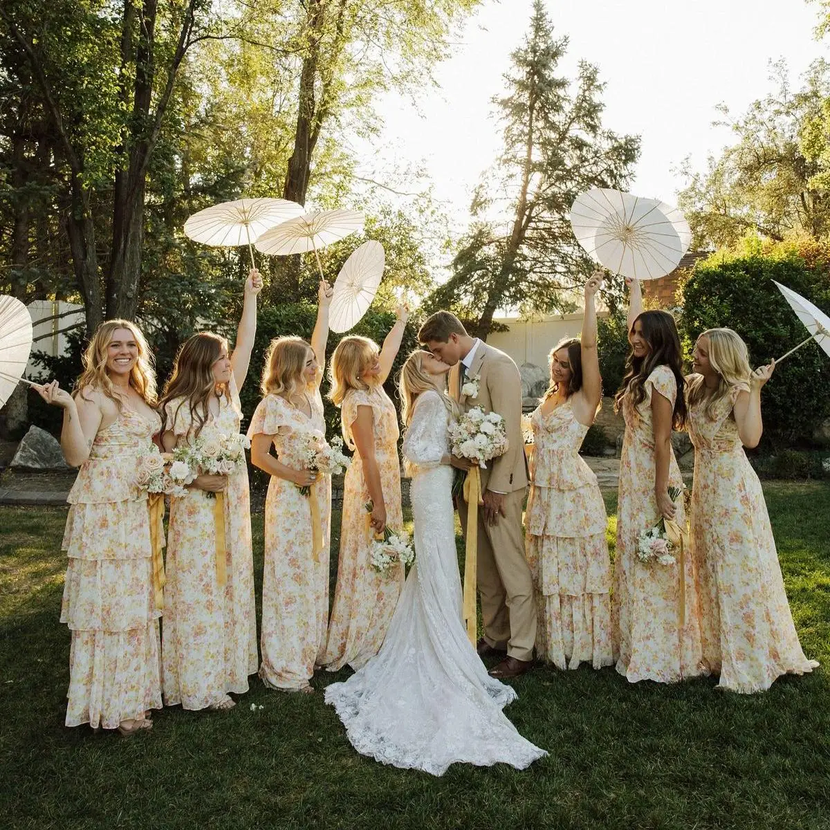 10-30PCS Paper Parasols 60/80cm Bamboo Umbrellas Wedding Paper Umbrellas Party Favors for Bridal Shower Centerpieces Photo Props