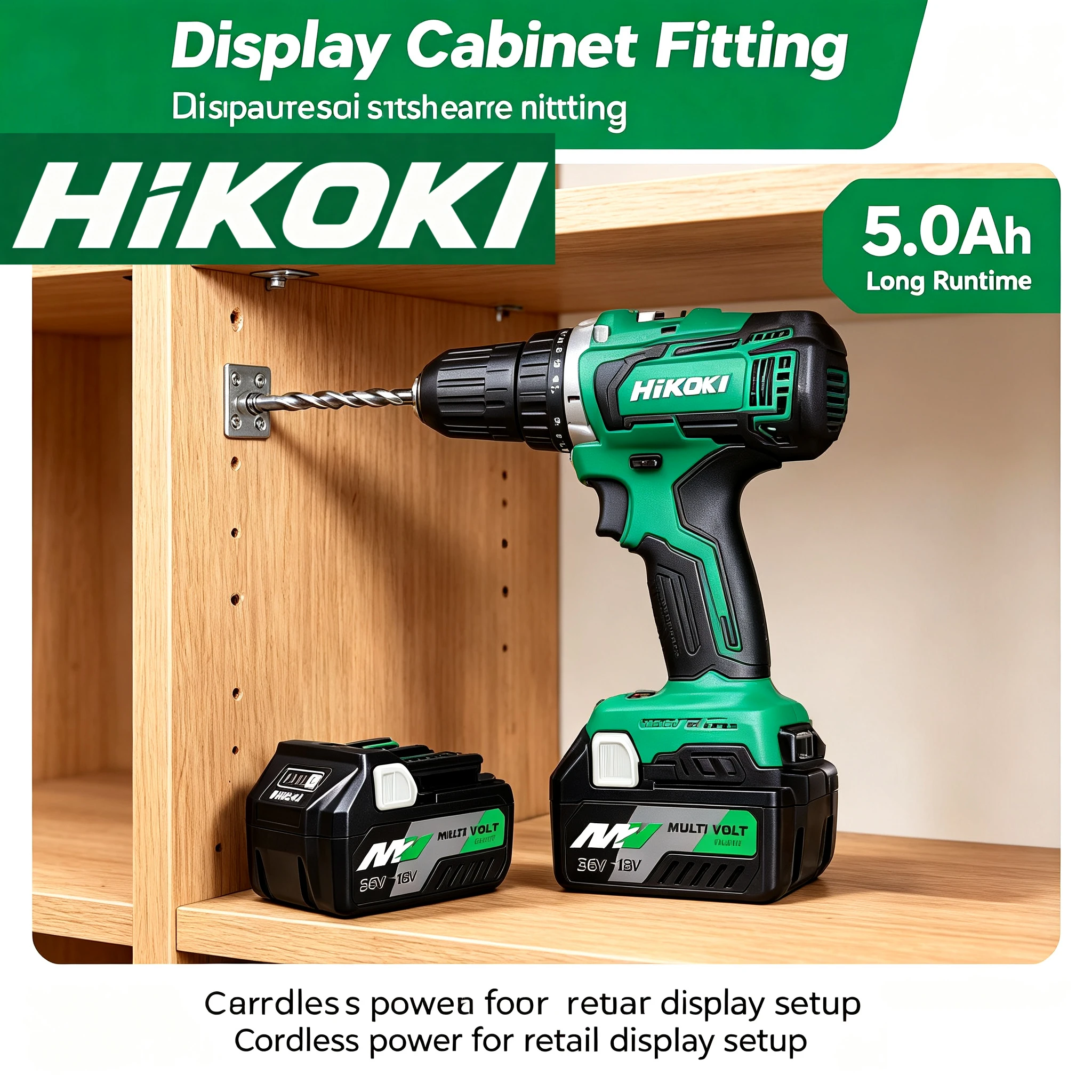 HiKOKI Hitachi DS18DG 8.0Ah 18V/36V Cordless Drill Driver Bare Tool, Portable 18V Hand Power Drill for Drilling and Tightening