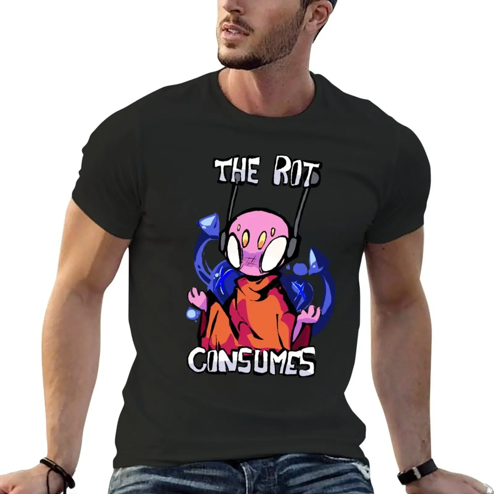 The rot consumes Five pebbles T-Shirt blacks anime clothes t shirt men