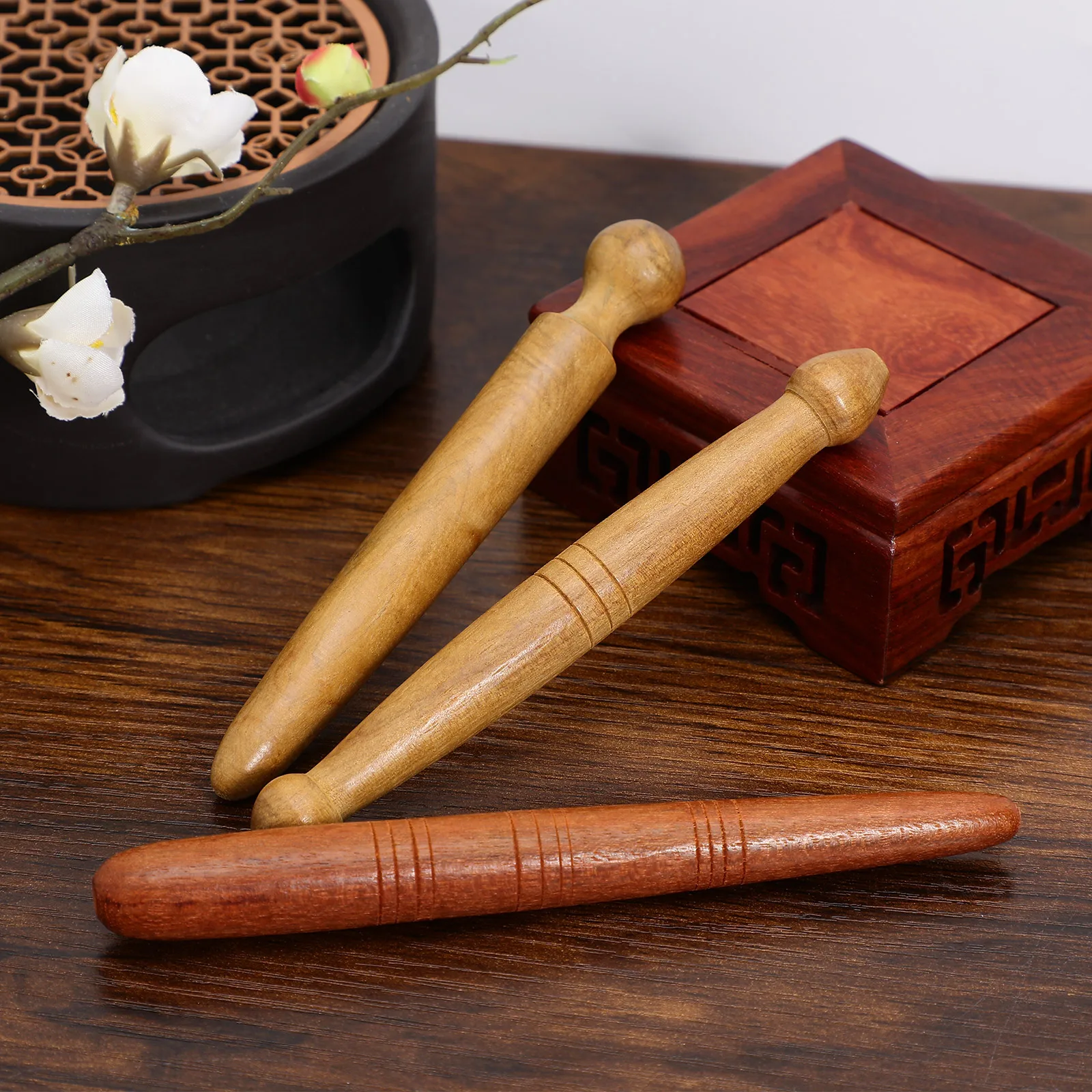 3 uds masajeador punto de disparo palo pie relajación pies linfa madera mano hombre