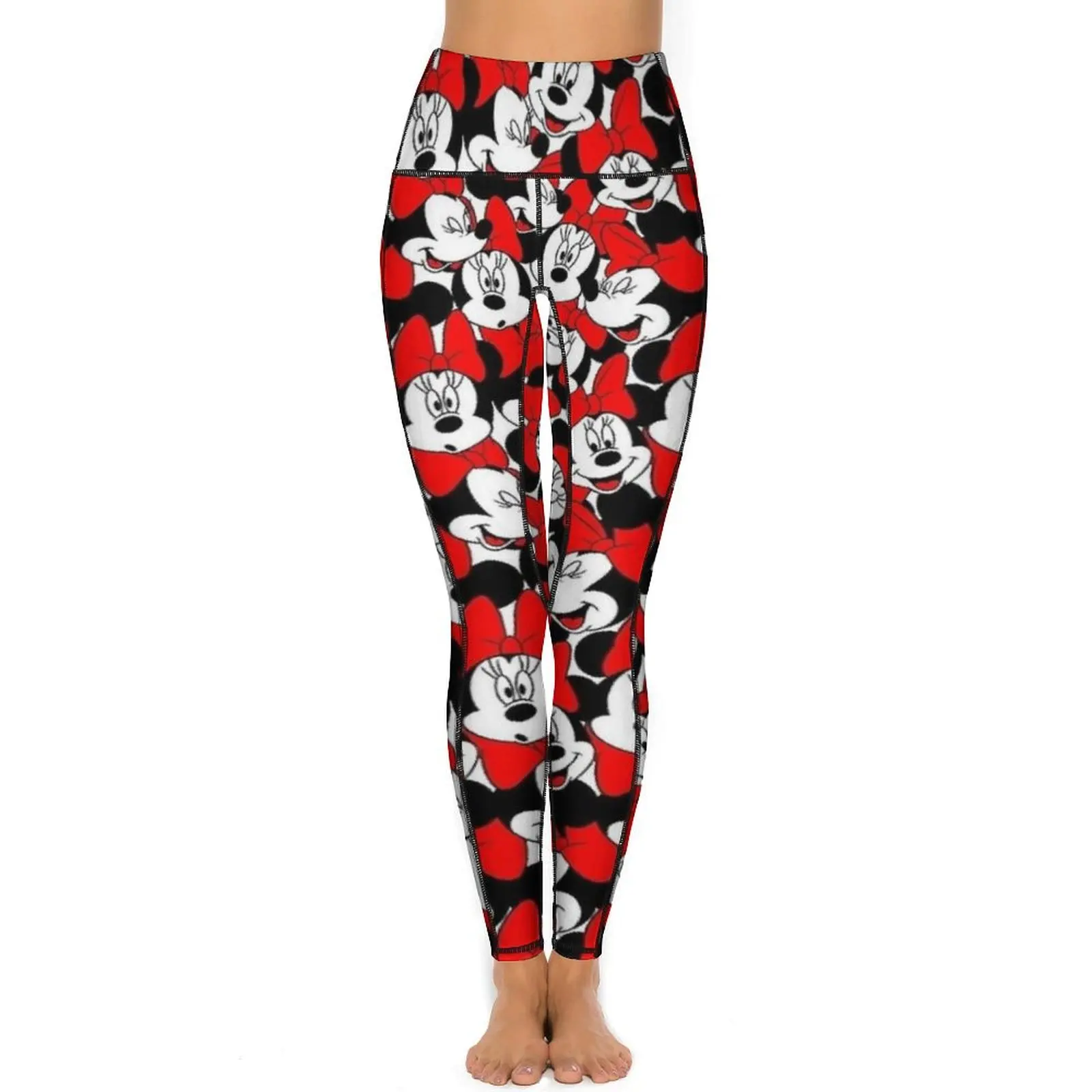 Molte volti di Minnie Mouse Leggings Pantaloni da yoga push up sexy Leggins elastici casual Collant sportivi da corsa con grafica da donna