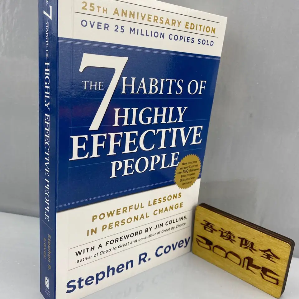 Los 7 hábitos de las personas altamente eficaces libros en inglés por Stephen R. Libro de lectura de gestión profesional Covey