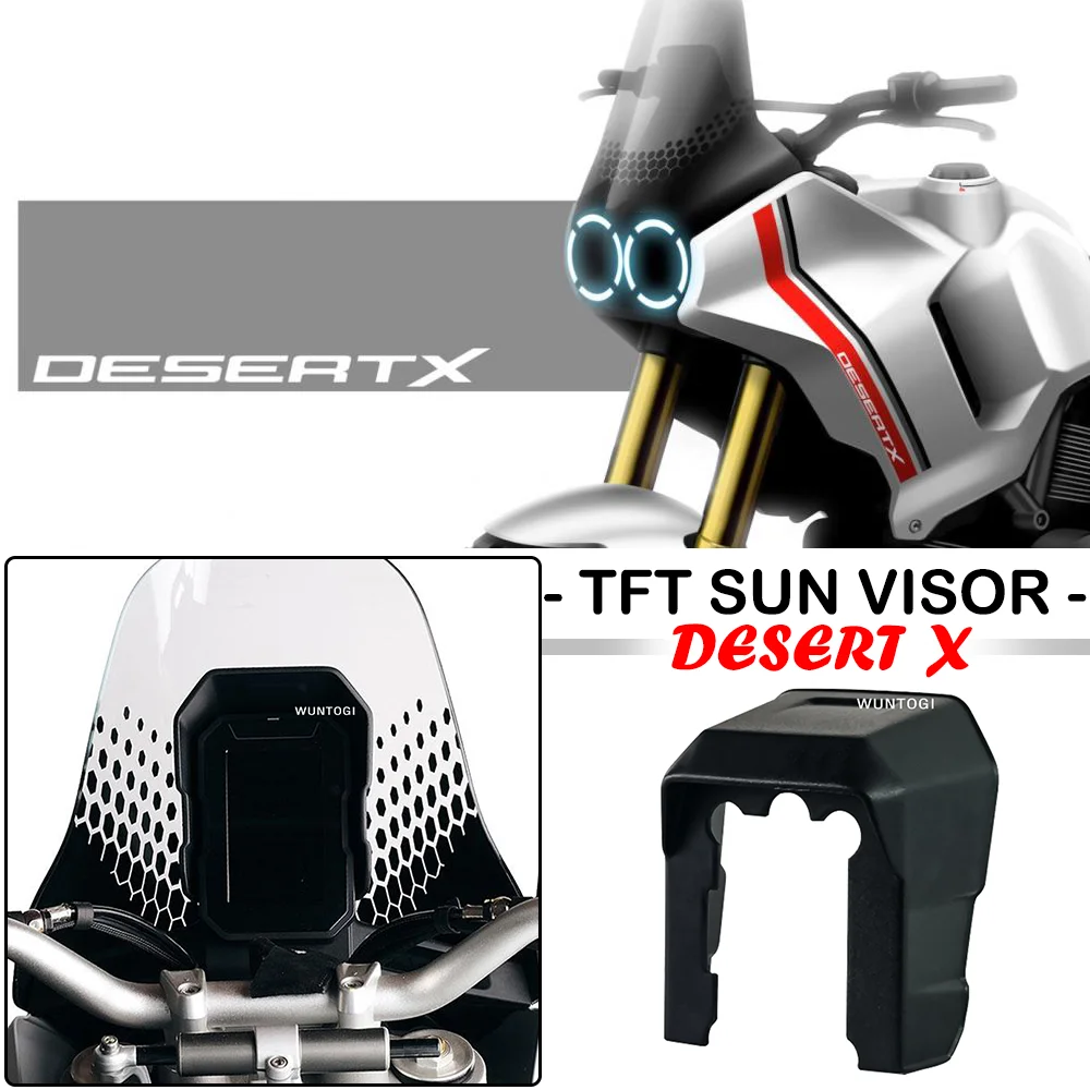 

For Ducati Desert X 2022-2023 Screen Glare Shield Sun Visor DesertX Instrument Frame Motorcycle TFT Display Anti Theft Brace