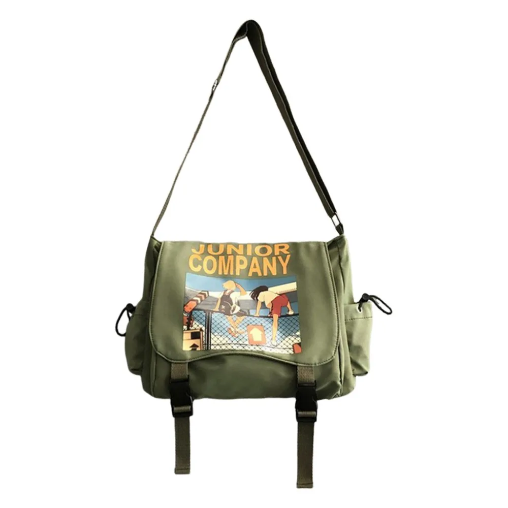 

Модная квадратная мужская сумка через плечо в стиле кэжуал, нейлоновая сумка с несколькими карманами, многофункциональная сумка-мессенджер с принтом, для кемпинга