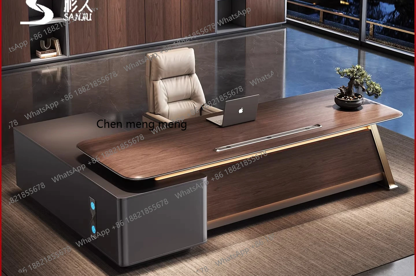 

Light luxury chairperson's office, boss table, simple modern class desk, office table and chair combination