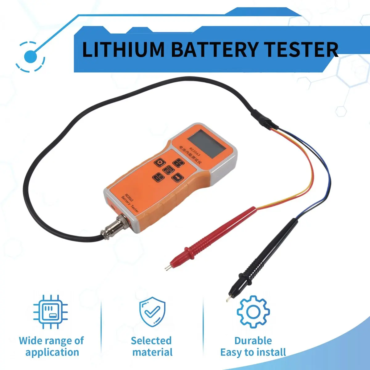 #00R RC3563 Battery Voltage Internal Resistance Tester ,Tester Probe,Battery Tester,(plastic)