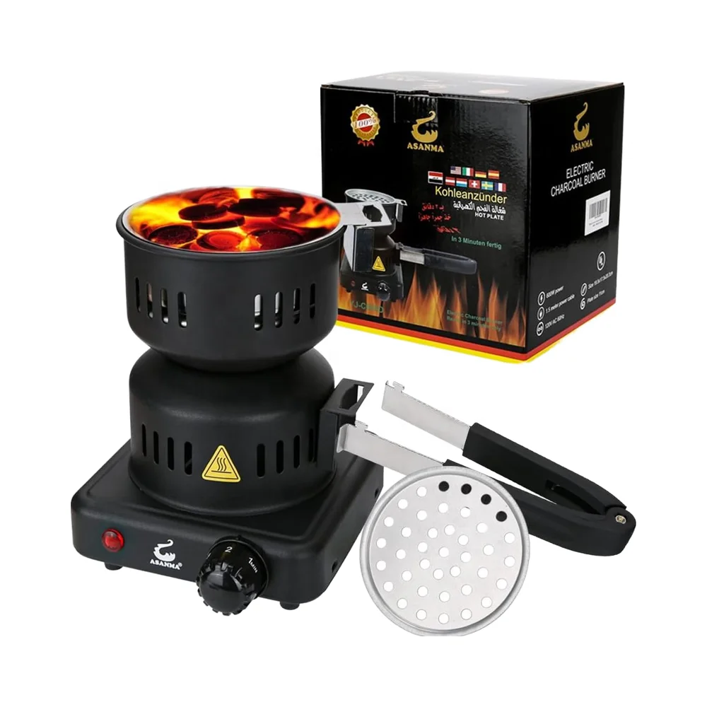 

Charcoal Starter Coal Burner Cubes Hot Plate Durable Faster Electric Coal Stove 120V~600W Detachable Handle Plastic Grill Rack