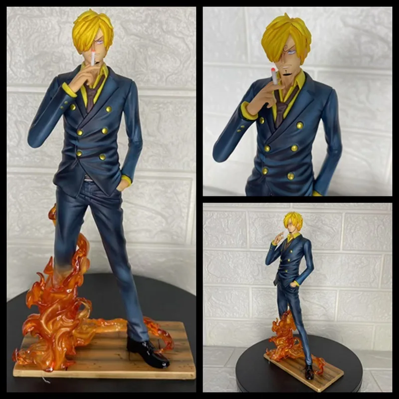 

One Piece JT-066 Devil Wind Feet Sanji Flame Suit Statue Desktop Case Model Ornament Handmade Boy Birthday Gift