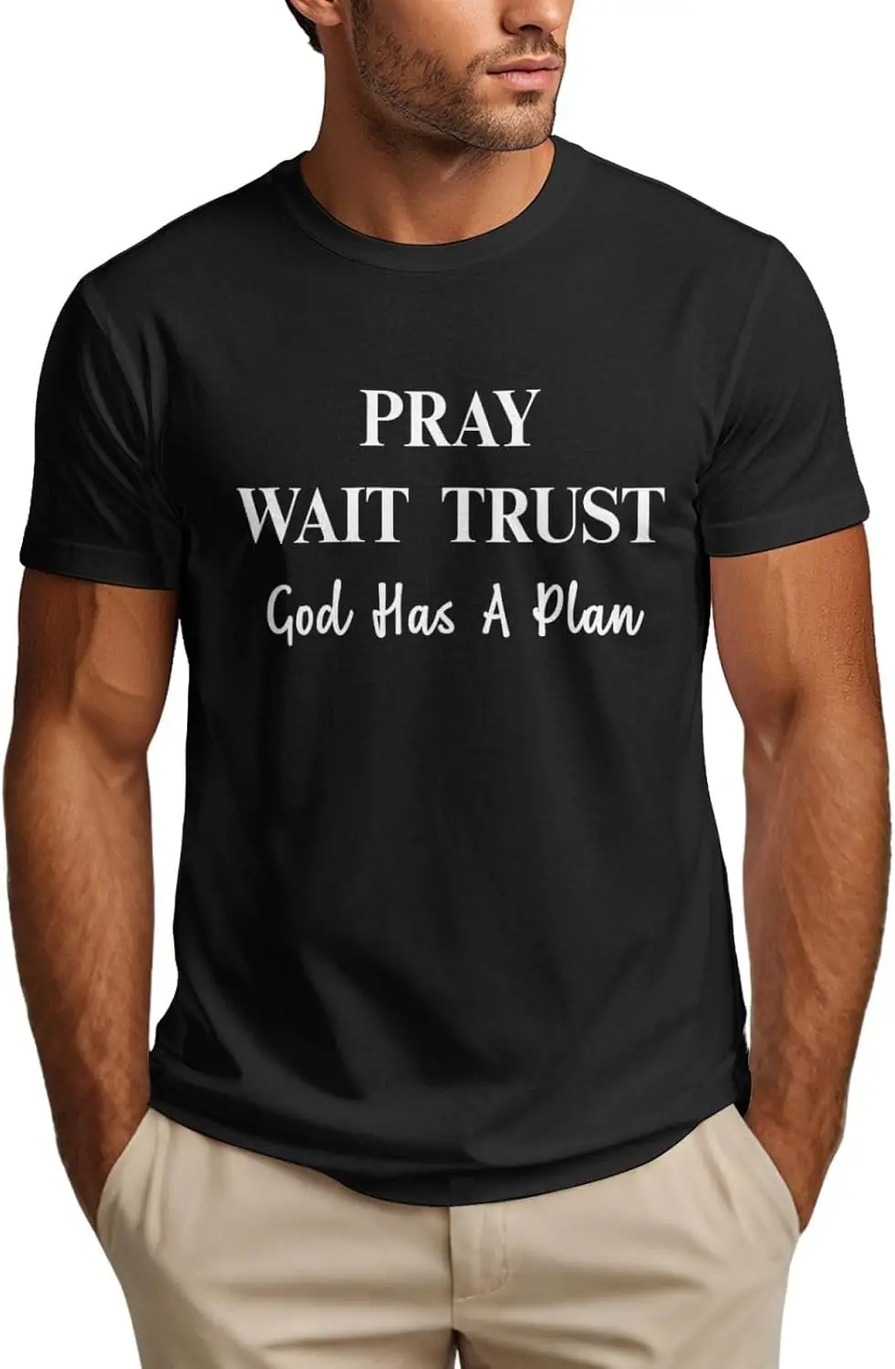 Pray Wait Trust God Has A Plan Hats Christian Cross Faith M…