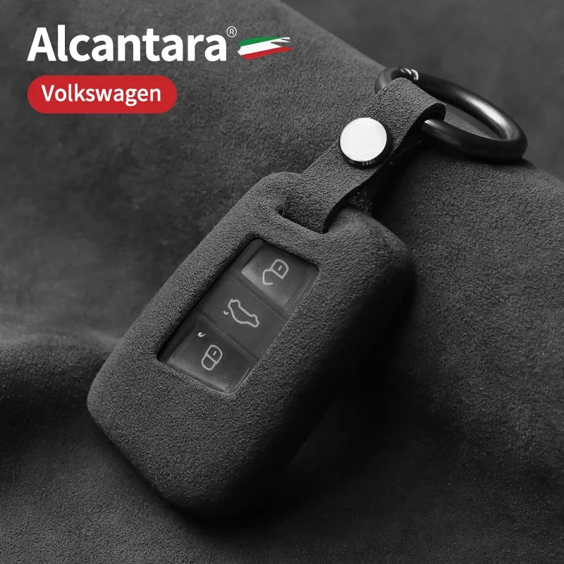 Alcantara Wrap Car Remote Key Case Cover For Volkswagen Passat B8 Variant Alltrack Estate Magotan Arteon Shooting Brake 3H7