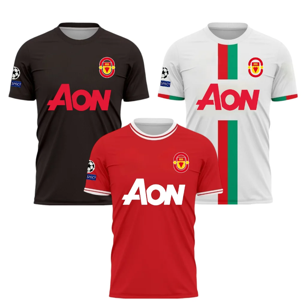 

Men's Summer Clothes Red Devil Manchester United Football Jersey Sports Training T-shirt 2025 Quick-drying Absorb Sweat Tee Moto