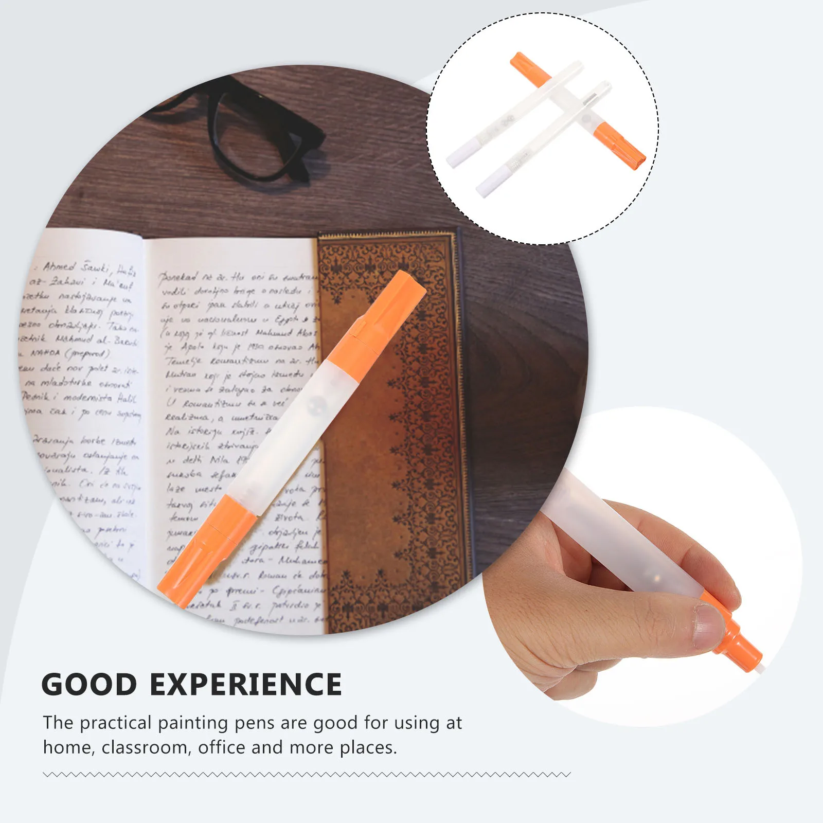 

3pcs Refillable Paint Empty Marker Pens For Artwork Drawing Office Painting Pen Compact Lightweight Graffiti Markers Portable