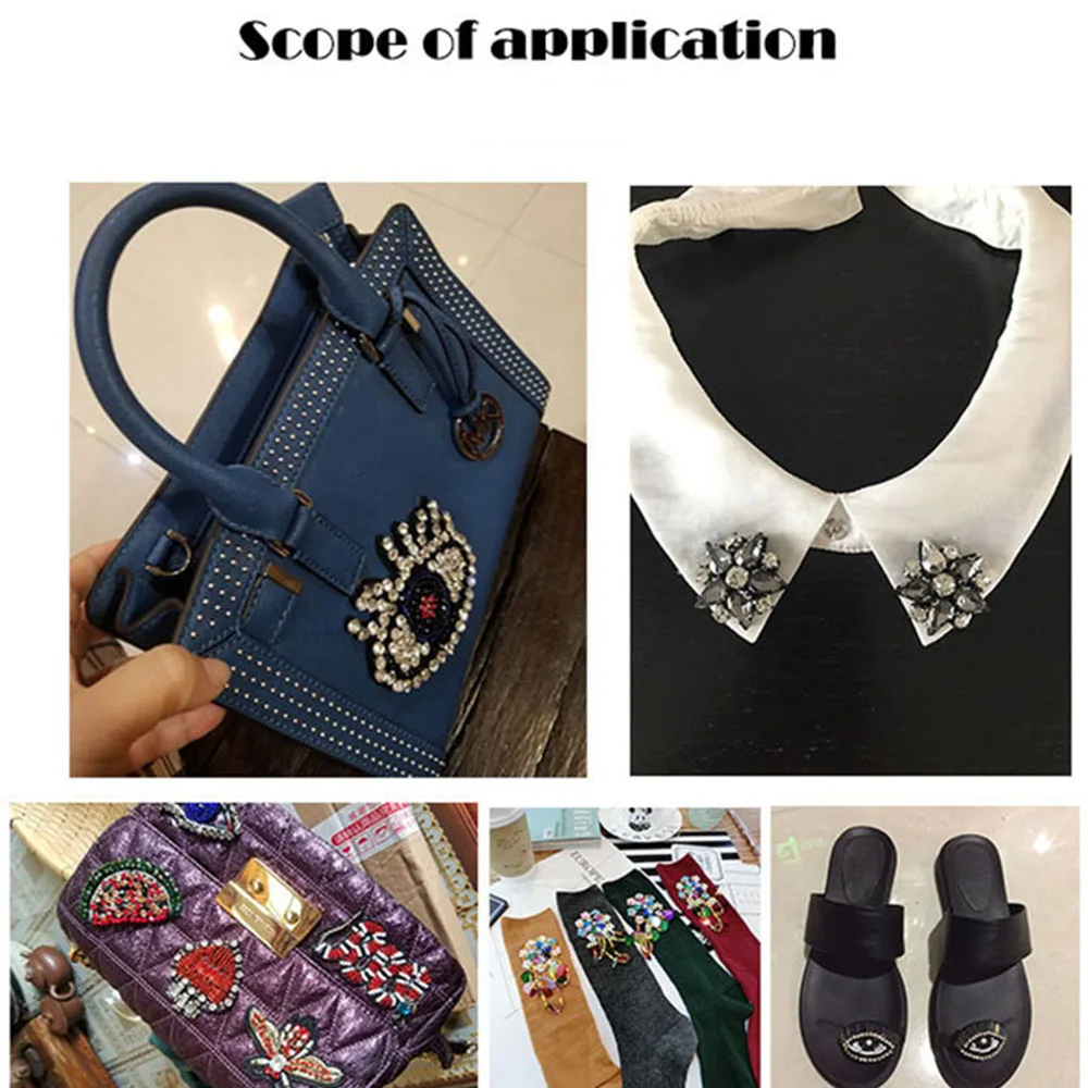 AHYONNIEX Mode Handmade Perlen Quaste Schwein Bär Förmigen Tuch Paste Kleidung Tasche Zubehör Patch Hand Nähen Applique – Detail 1