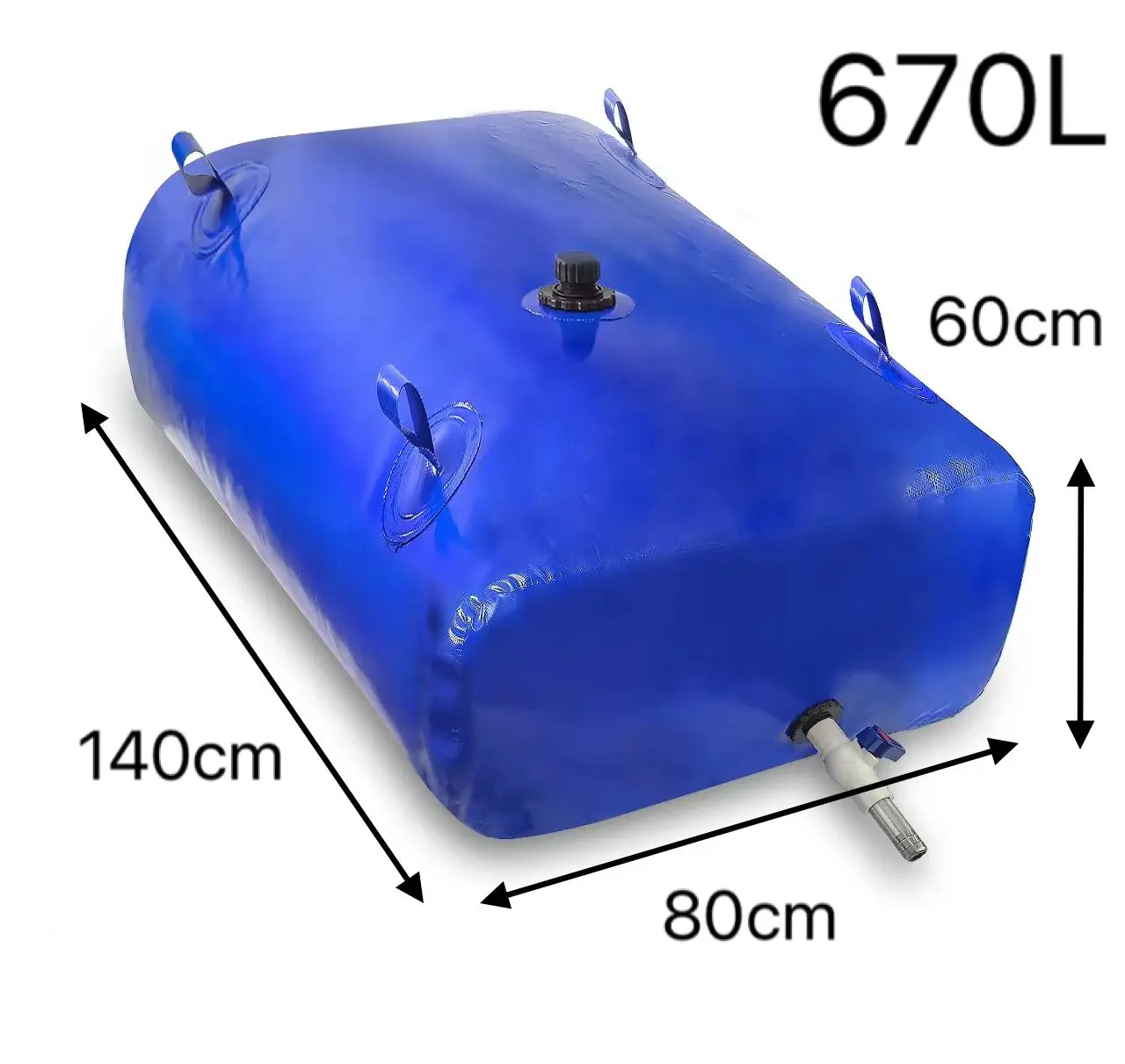 670L large-capacity water bag foldable portable water storage container for drought-resistant fire-fighting agricultural irrigat