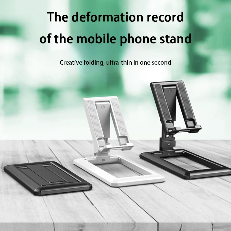 Foldable Tablet Mobile Phone Desktop Phone Stand Scalable Adjustable Desk Holder Desktop Bracket for iPad iPhone Samsung New view 2