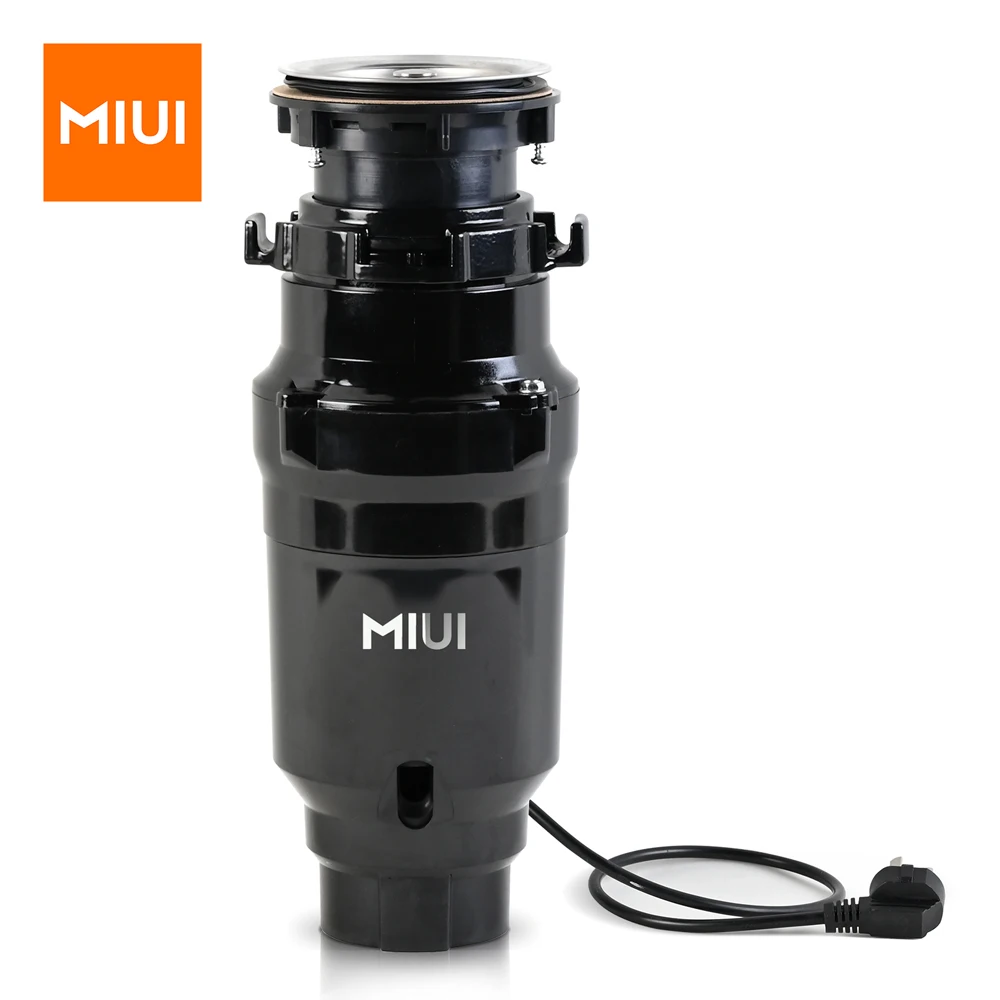 MIUI Continuous Feed Garbage Disposal with Sound Reduction,1/2 HP Food Waste Disposer with Stainless Steel Grinding System