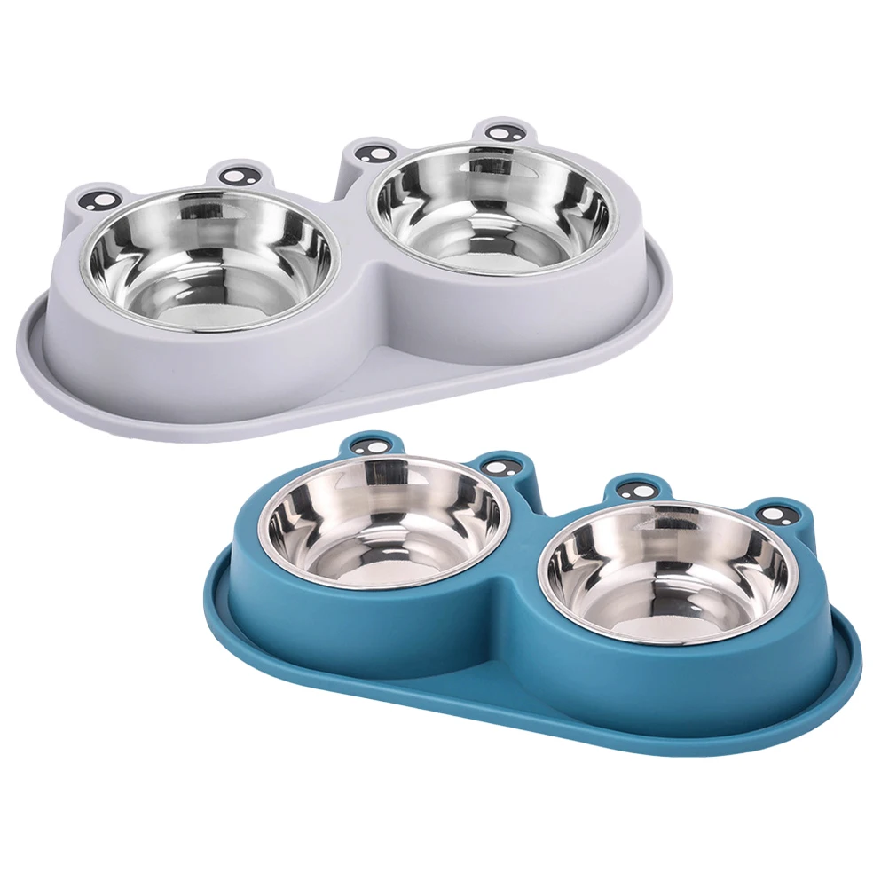 

2Pcs Stainless Steel Dog Cat Bowl Anti Ant Non Spill Feeding Bowl Set for Pets with Non Slip Base Ideal for Indoor