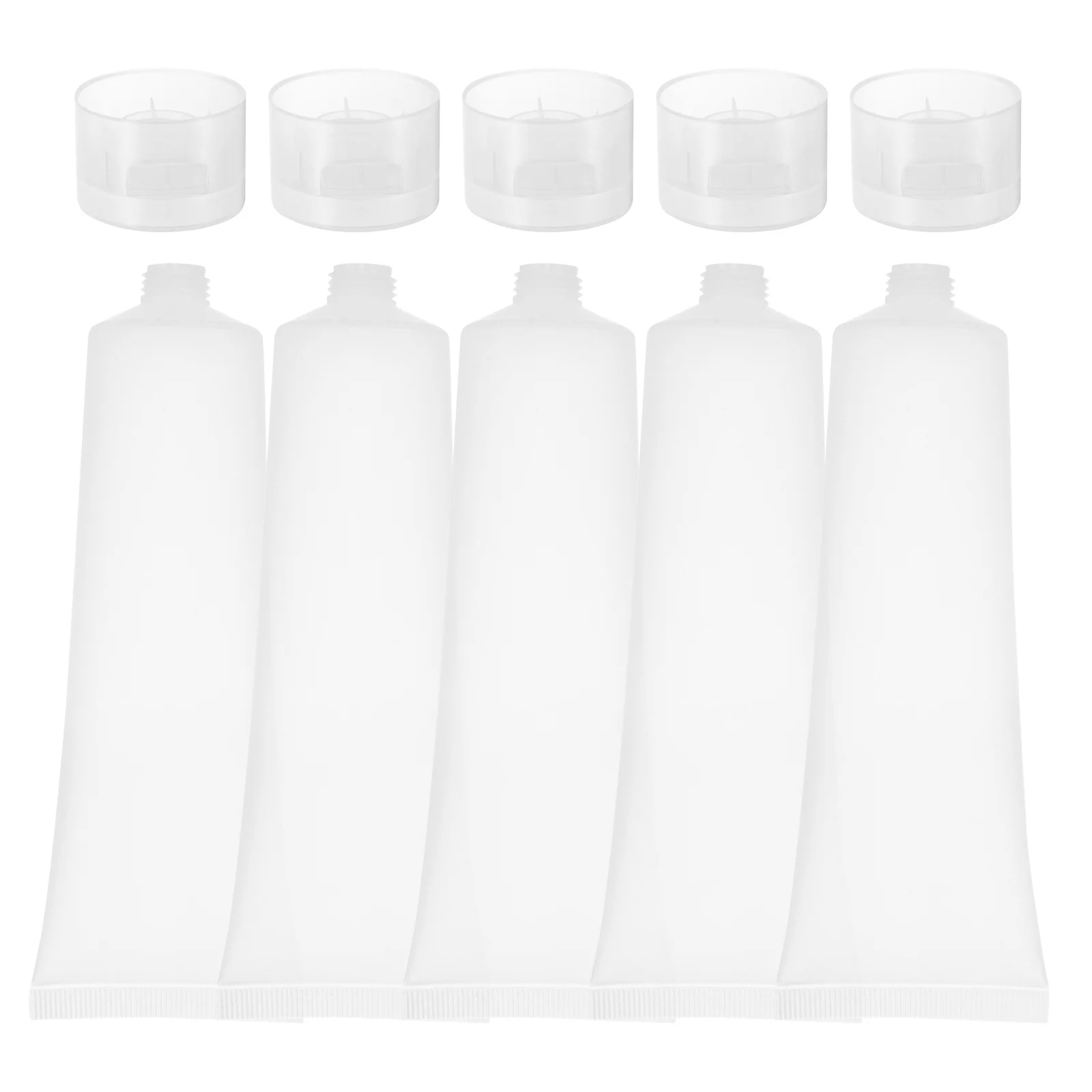 5 قطع من زجاجات السفر القابلة لإعادة الملء، منظمات تخزين صديقة للبيئة للشامبو وغسول الوجه وغسول الجسم وكريم اليد والسفر المثالي