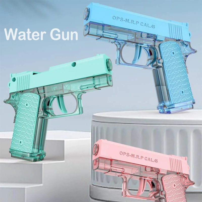 Wasserpistolen Spielzeug Sommer Pool Party Strand Schießspiel Outdoor-Spielzeug Geburtstagsgeschenk Wassersprühgerät Transparente Wasserpistole