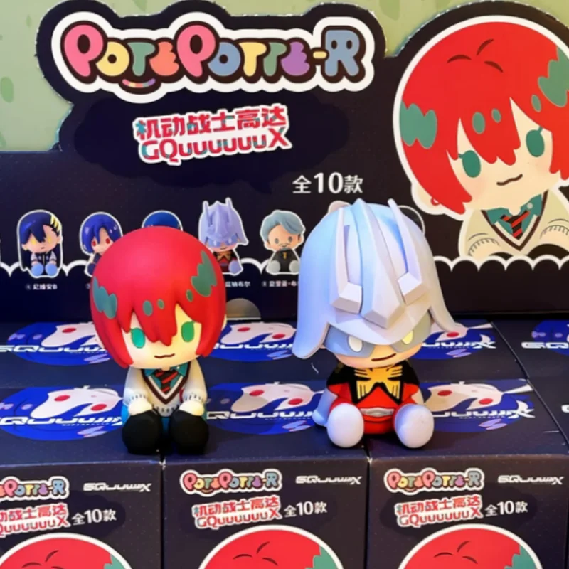 

Bandai Genuine Mobile Suit Gaoda GQuuuuuuX Char Aznable Potepotte R Blind Box Figure Collectible Ornament Gift For Anime Fans