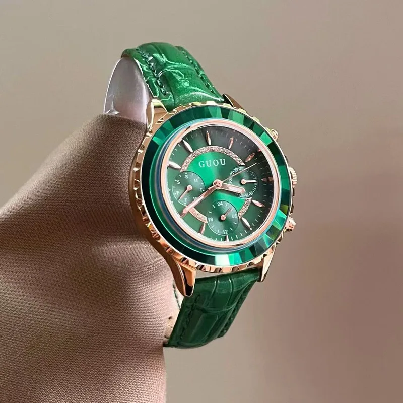New Multi-Functional Quartz Wristwatch, A Luxurious And Fashionable Watch For Women.  A Small, Elegant Watch Suitable For Women.