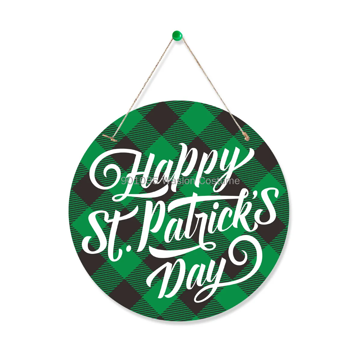 St Patricks Sign Day Door Welcome Decor Shamrock Accessories Kitchen Front Door St Patrick Paper Board Doorplate Door Sign