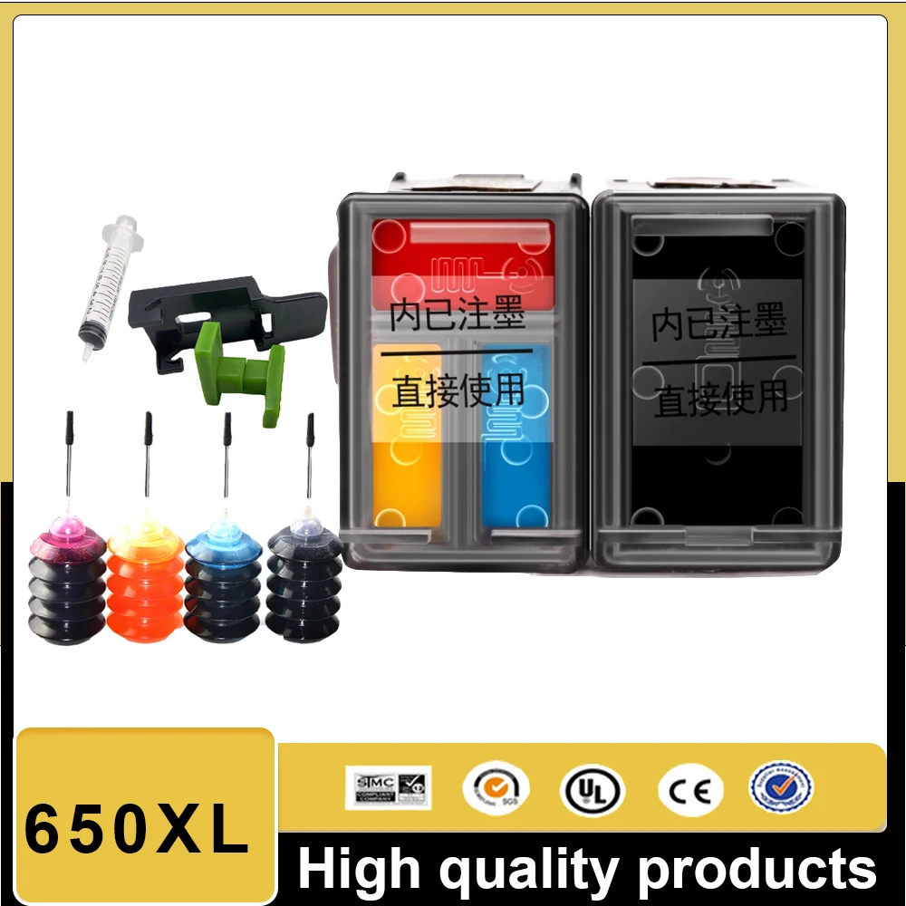 

Совместимый сменный картридж 650XL для HP 650 HP650 XL для принтера hp Deskjet 1015 1515 2515 2545 2645 3515 4645