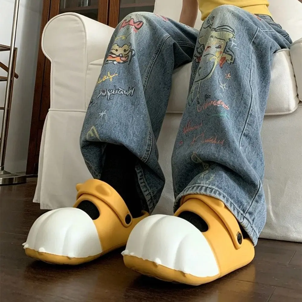 1 Pair EVA Cat Paw Slippers Thick Soled Wear-resistant Claw Flip Flops Waterproof Anti Slip Closed Toe Slippers