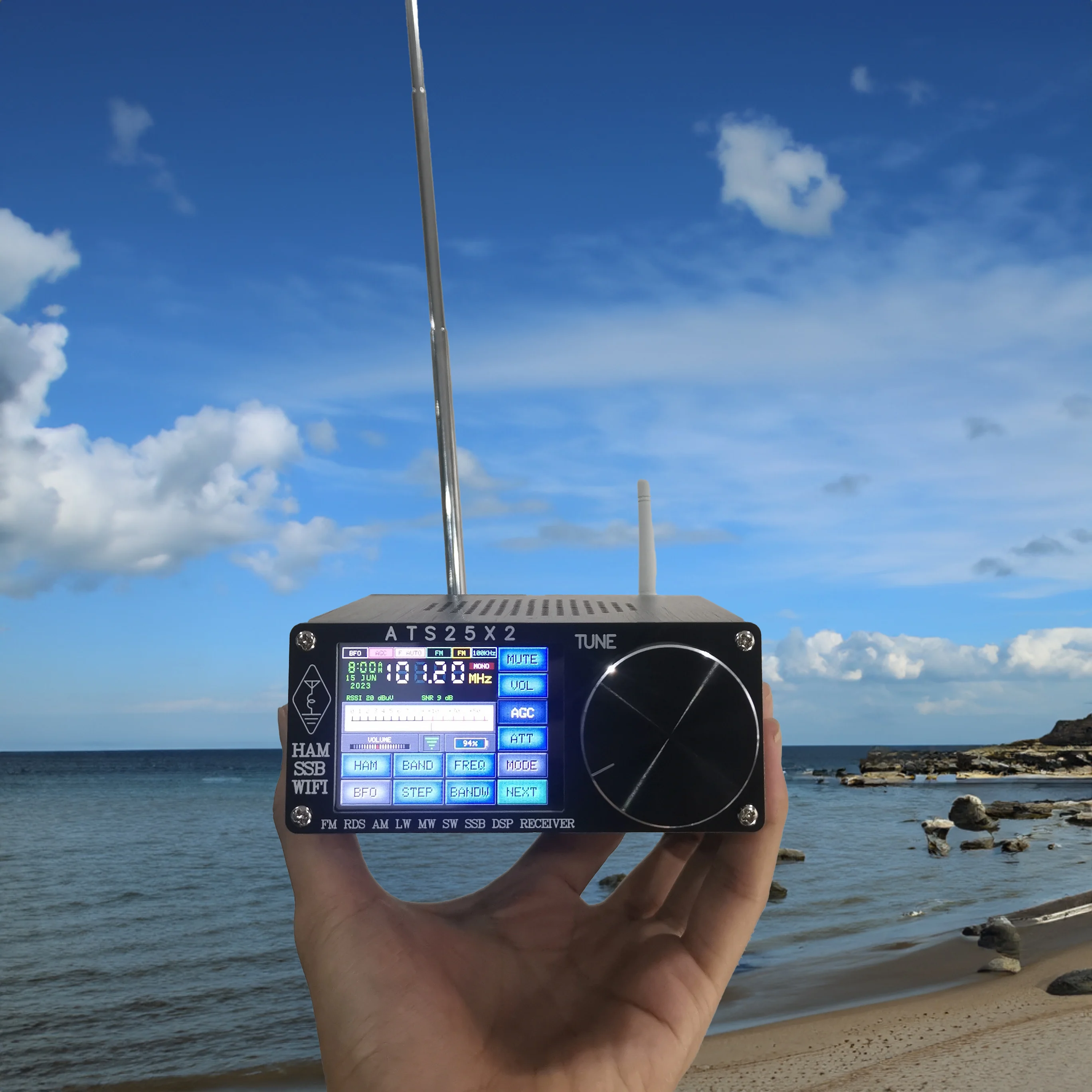 ATS-25X2 جديد RDS الحزم 4.1X/5.3B شبكة واي فاي التكوين راديو كامل النطاق مع الطيف المسح الضوئي DSP استقبال ATS25 ATS25X2