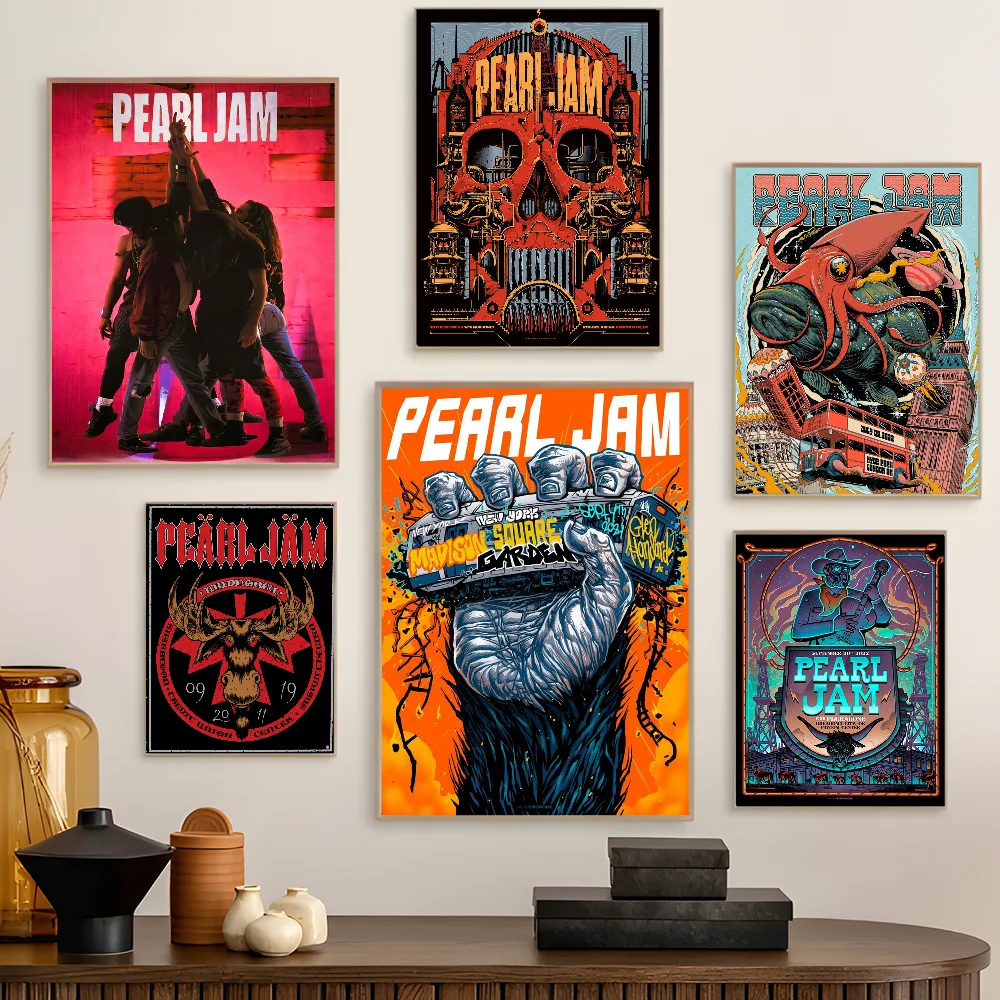 P-Pearl J-Jam Band Movie ملصقات لاصقة يتوهم الجدار ملصق لغرفة المعيشة زخارف للحانات اللوحة الزخرفية خمر