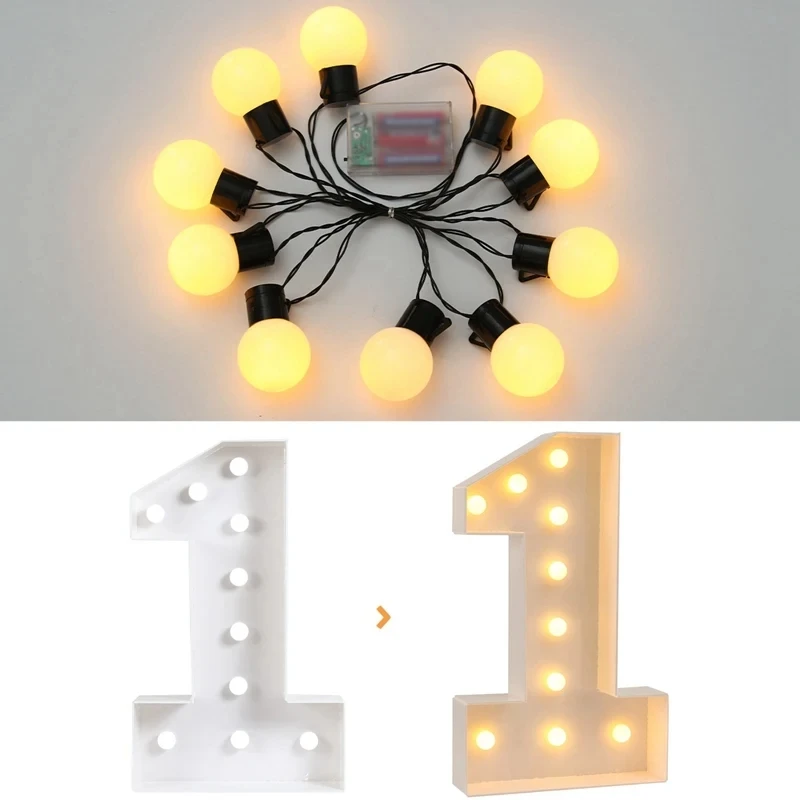 Giant Birthday Figure Led Light Balloon Filling Box 1st Birthday Decoration Birthday Balloon Frame Anniversary Decor Baby Shower