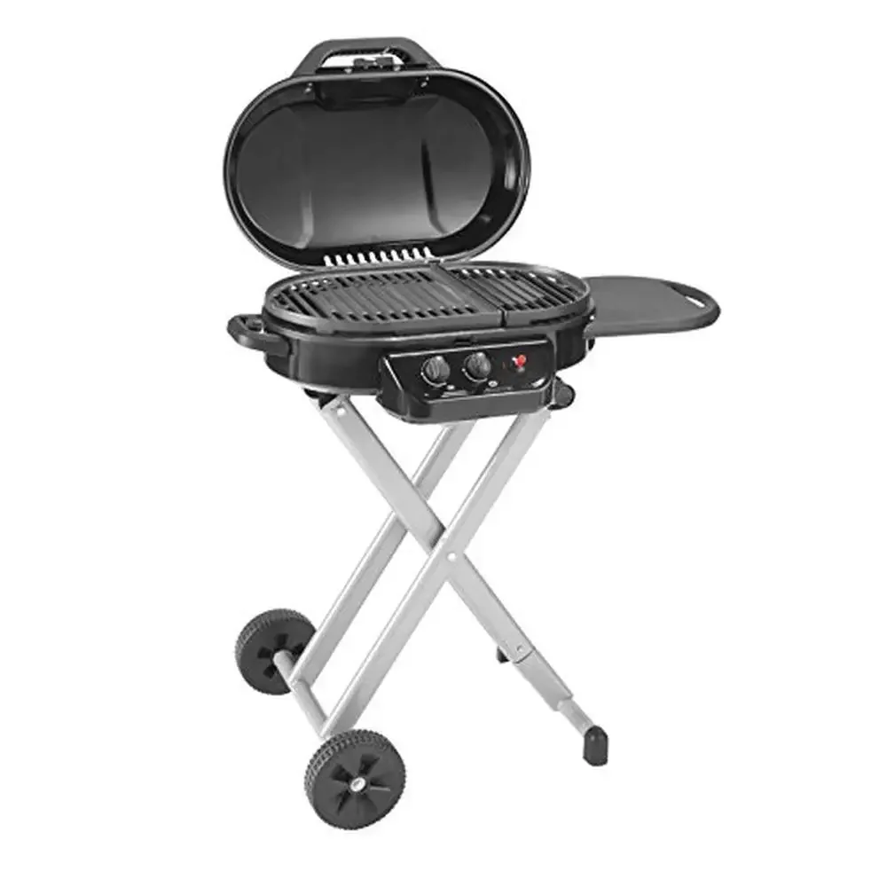 Portable Propane Gas Grill 225 with Push-Button Ignition & Folding Legs 11,000 BTUs Side Table BBQ Enthusiasts Outdoor Cooking