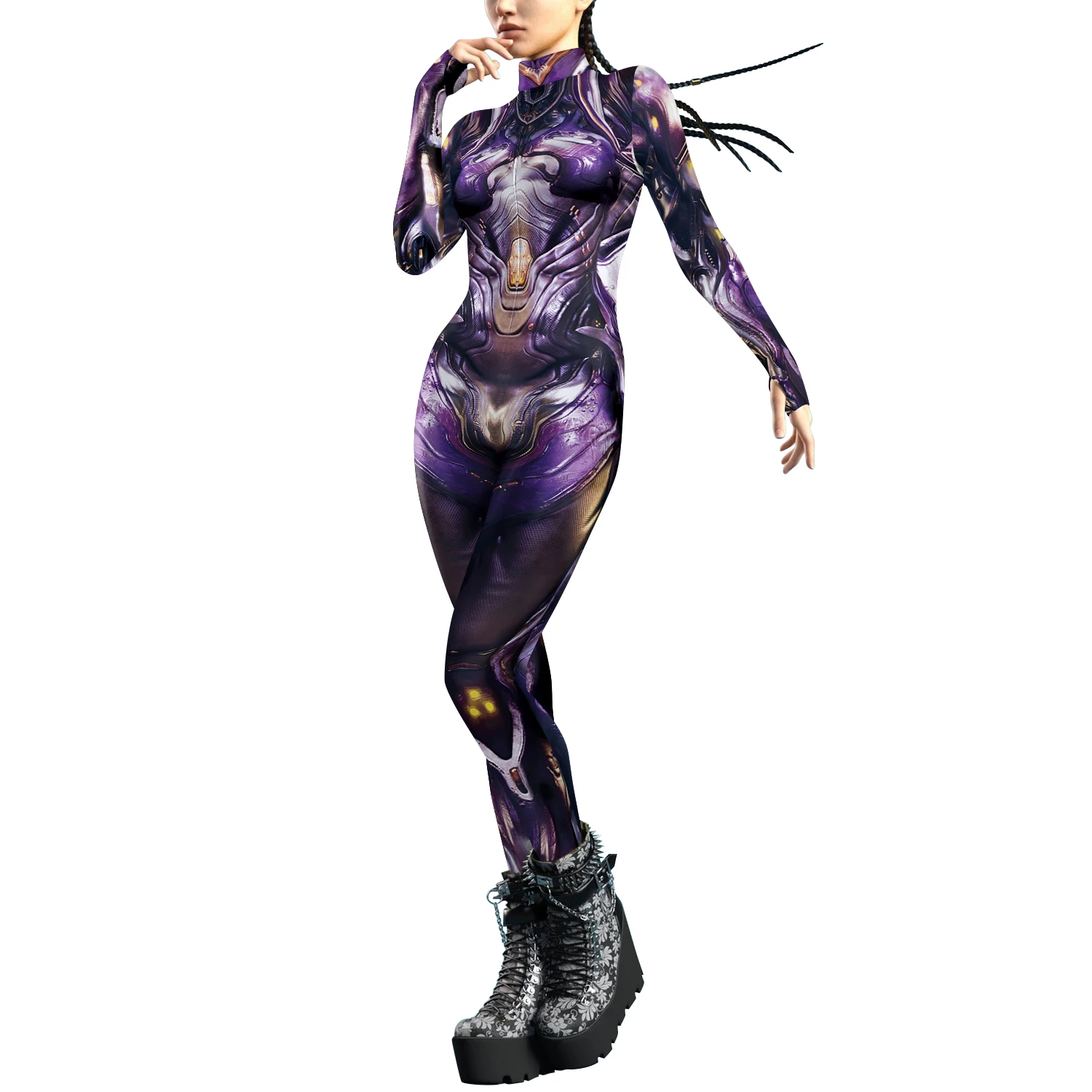 Zawaland Fashion Catsuit Jumpsuit Man Women Sense of Future Technology 3D Printing Clothing Bodysuit Cosplay Costumes Zentai