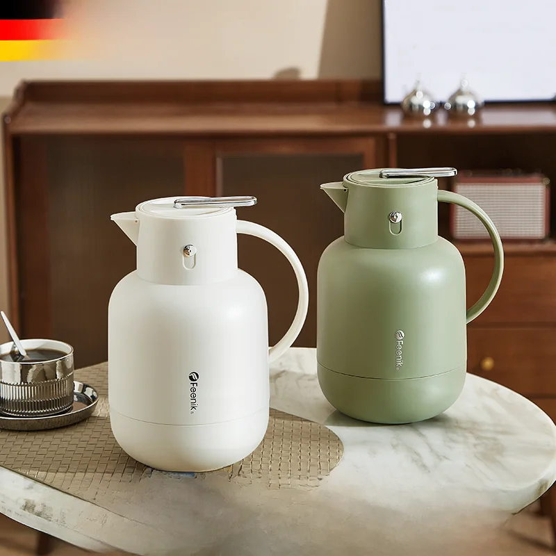 

Большая портативная офисная термобутылка FEENIK для дома и общежития с ручкой, европейский стиль, однотонная