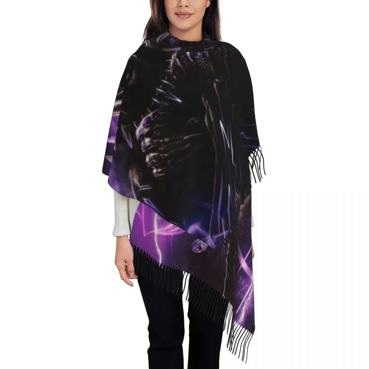 

Женский шарф с кисточками из фильма «Черная пантера», мягкие шали, женские зимние шарфы